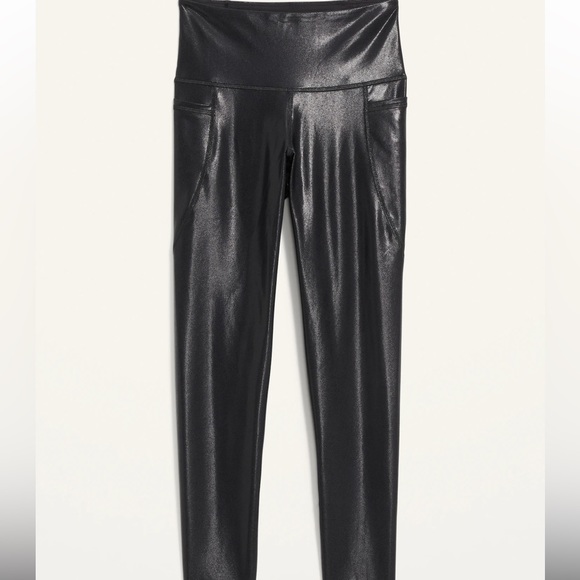 Plus Size Black High-Waisted Workout Dri Fit Leggings - Picture 9 of 12